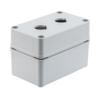 Pushbutton Enclosure, 2 Hole, 22.5, Polyester, Gray的图片